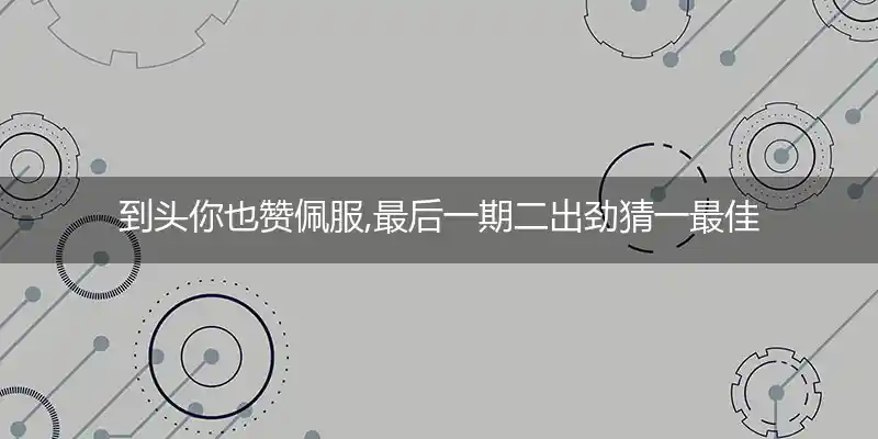 到头你也赞佩服,最后一期二出劲猜一最佳生肖,词语解释完全解析
