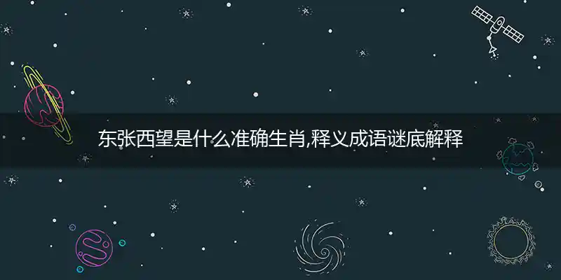 东张西望打一生肖