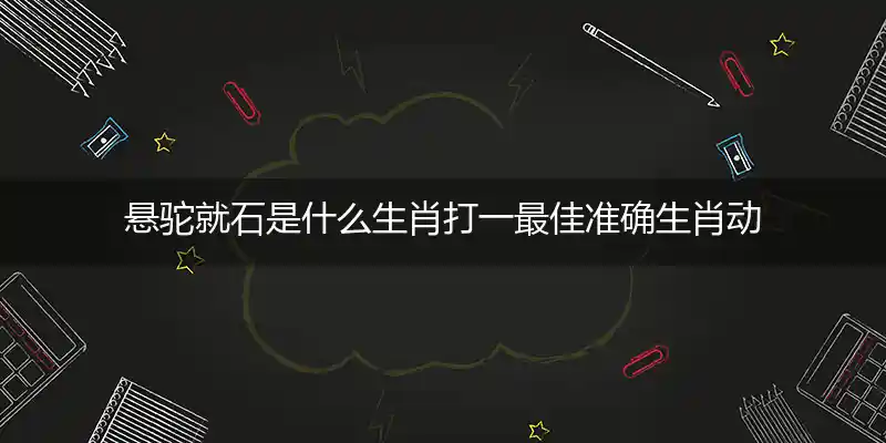 悬驼就石打一生肖