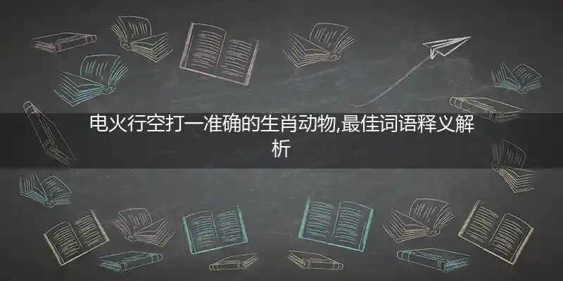 电火行空打一准确的生肖动物,最佳词语释义解析