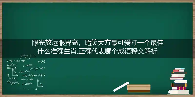 眼光放远眼界高,贻笑大方最可爱打一生肖