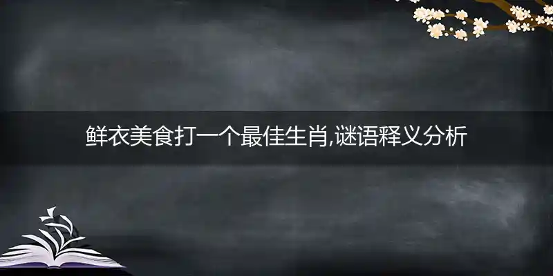 鲜衣美食打一生肖