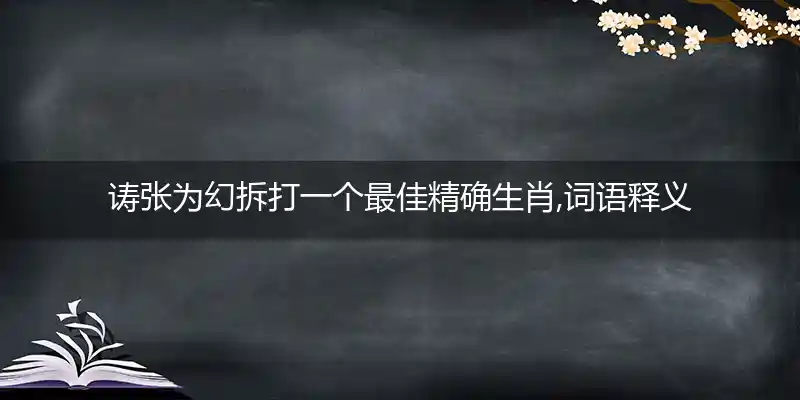 诪张为幻打一生肖