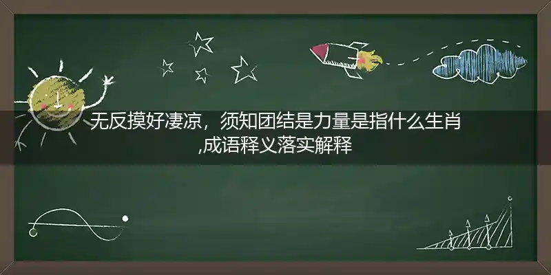 无反摸好凄凉,须知团结是力量打一生肖