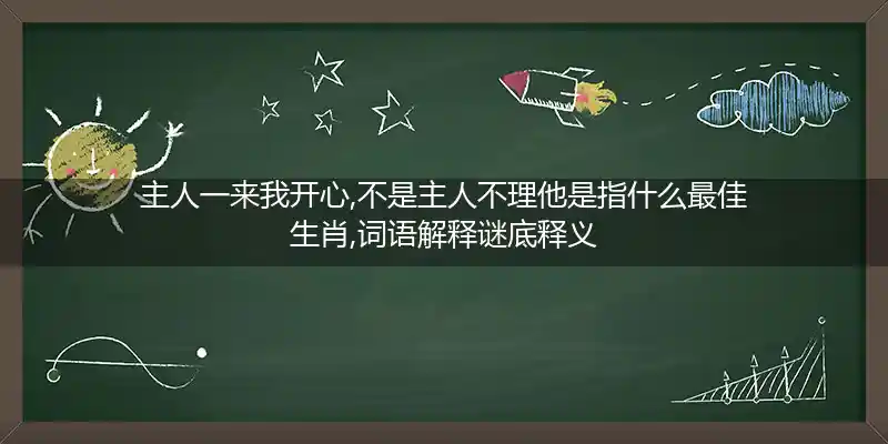 主人一来我开心,不是主人不理他打一生肖