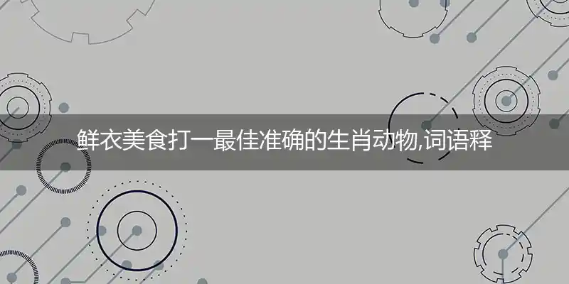 鲜衣美食打一生肖